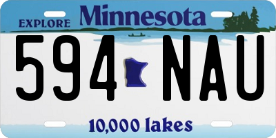 MN license plate 594NAU