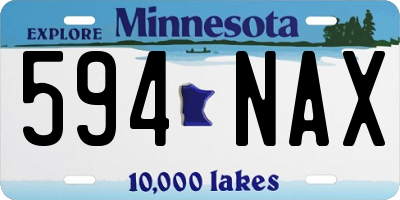MN license plate 594NAX