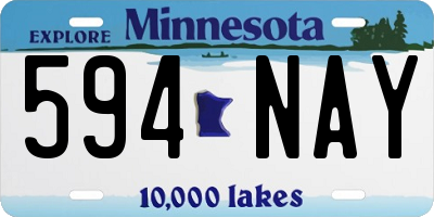 MN license plate 594NAY