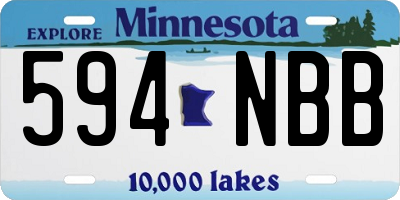 MN license plate 594NBB