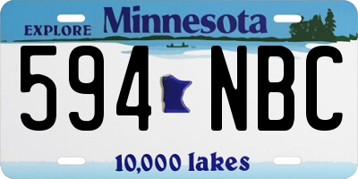 MN license plate 594NBC