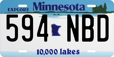 MN license plate 594NBD