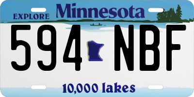 MN license plate 594NBF