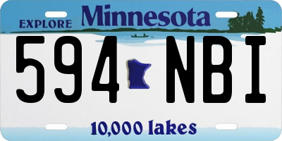 MN license plate 594NBI