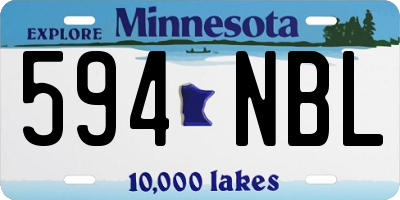 MN license plate 594NBL