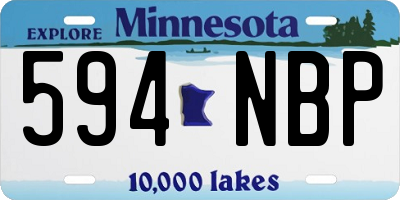 MN license plate 594NBP