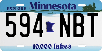 MN license plate 594NBT