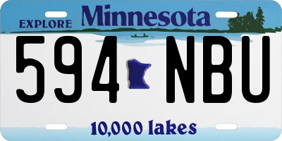 MN license plate 594NBU