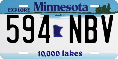 MN license plate 594NBV