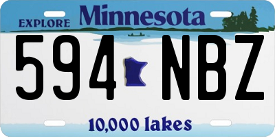 MN license plate 594NBZ