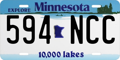 MN license plate 594NCC