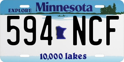 MN license plate 594NCF