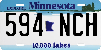 MN license plate 594NCH