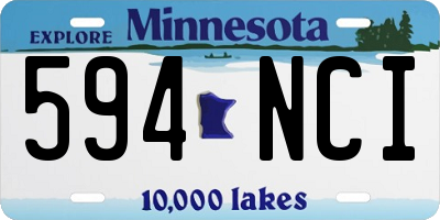 MN license plate 594NCI