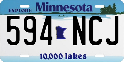 MN license plate 594NCJ