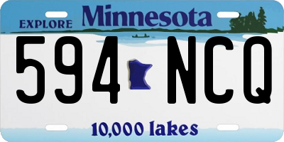 MN license plate 594NCQ