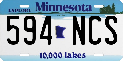 MN license plate 594NCS