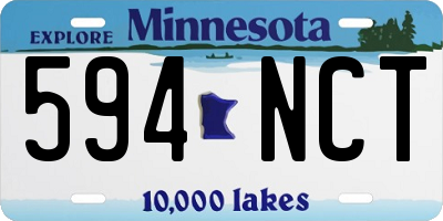 MN license plate 594NCT