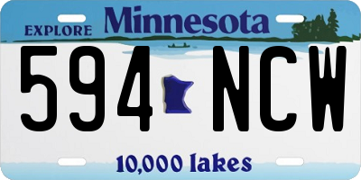 MN license plate 594NCW