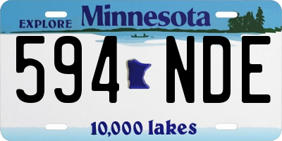 MN license plate 594NDE