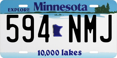 MN license plate 594NMJ