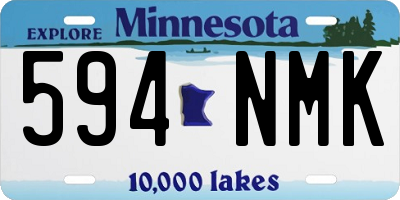 MN license plate 594NMK