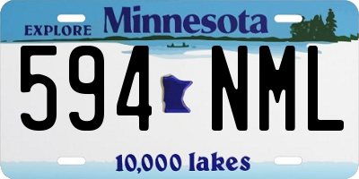 MN license plate 594NML
