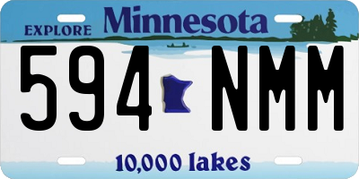 MN license plate 594NMM