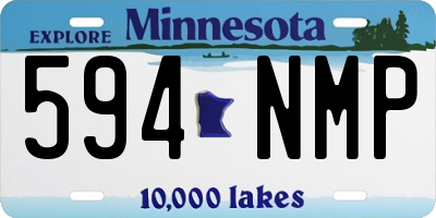 MN license plate 594NMP