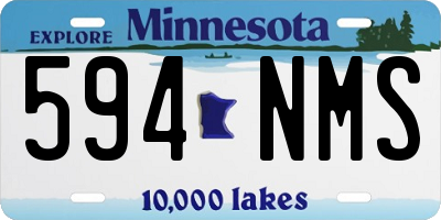 MN license plate 594NMS