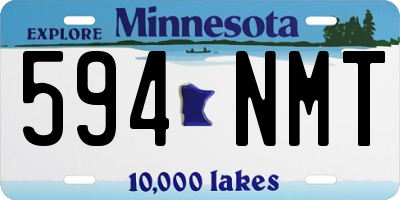 MN license plate 594NMT