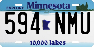 MN license plate 594NMU