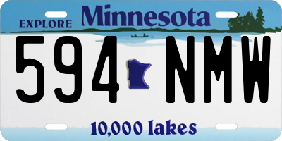 MN license plate 594NMW