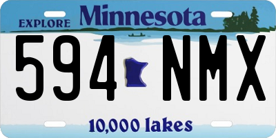 MN license plate 594NMX