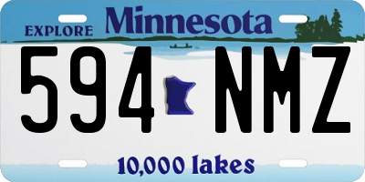 MN license plate 594NMZ