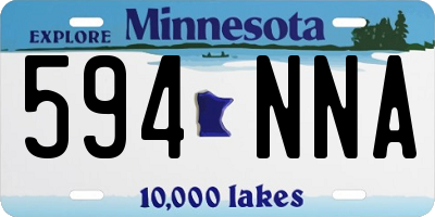 MN license plate 594NNA