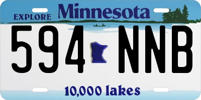 MN license plate 594NNB