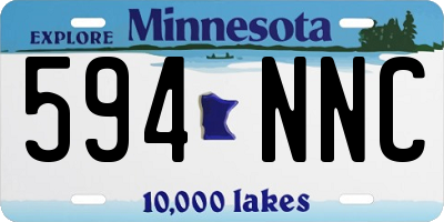 MN license plate 594NNC