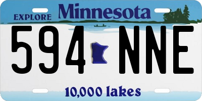 MN license plate 594NNE