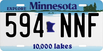 MN license plate 594NNF