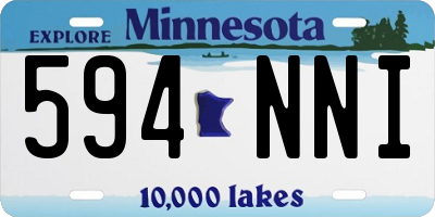 MN license plate 594NNI