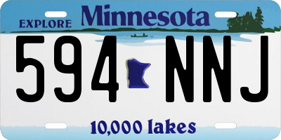 MN license plate 594NNJ