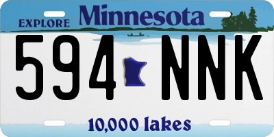 MN license plate 594NNK