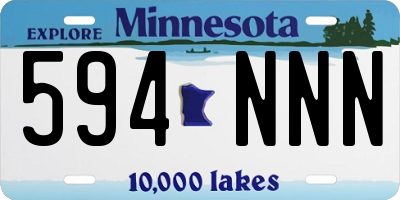 MN license plate 594NNN