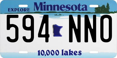 MN license plate 594NNO