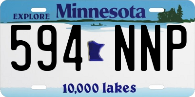MN license plate 594NNP