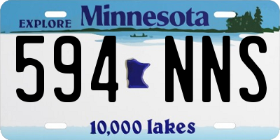 MN license plate 594NNS