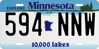 MN license plate 594NNW
