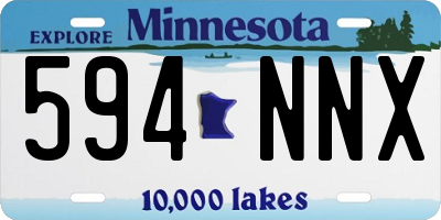 MN license plate 594NNX