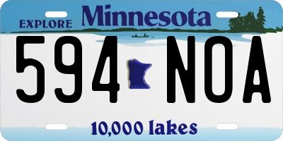 MN license plate 594NOA